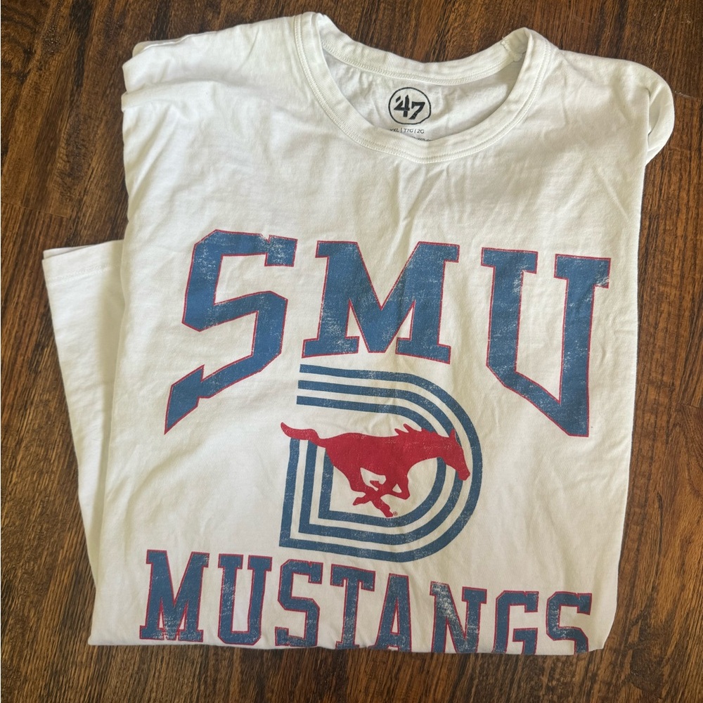 47 Brand White T-Shirt with Black Logo